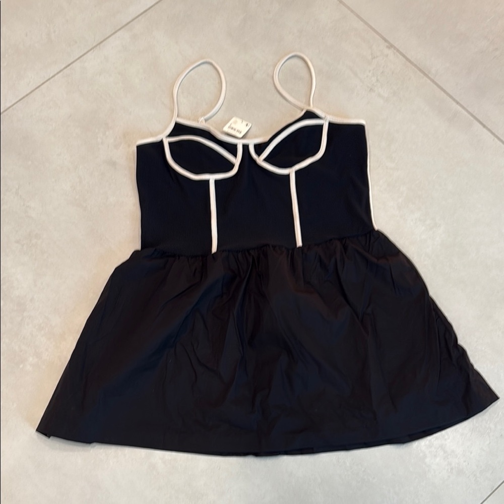 Black and White Spaghetti Strap Dress